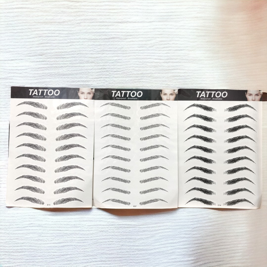 Black Eyebrow Tattoo Sticker Waterproof 3pc in one price